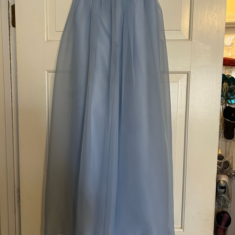 Chic Light Blue Maxi Skirt